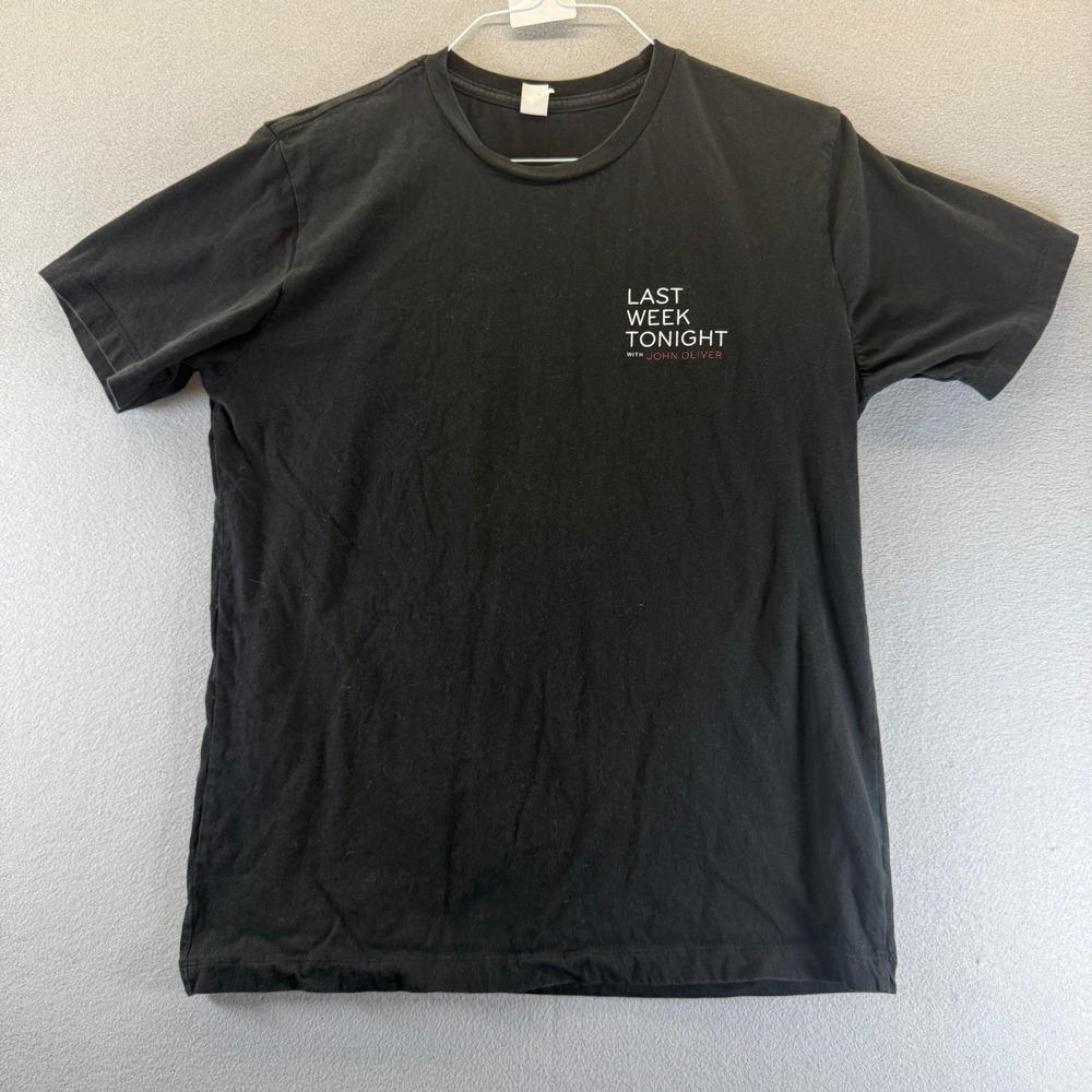 Last Week Tonight with John Oliver Black T-Shirt Mens Large Alternative Apparel